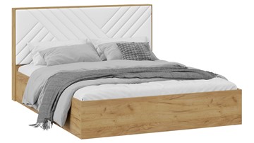 Спальная кровать Хилтон Тип 1 (Дуб крафт золотой/Белый) в Черкесске