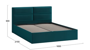 Кровать с подъемным механизмом Глосс Тип 1 (Велюр Confetti Izumrud) в Черкесске - предосмотр 1