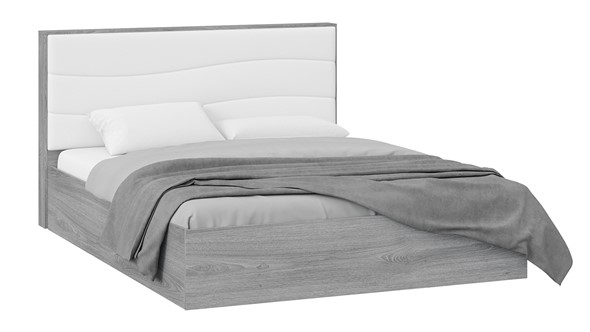 Кровать с подъемным механизмом Миранда тип 1 (Дуб Гамильтон/Белый глянец) в Черкесске - изображение
