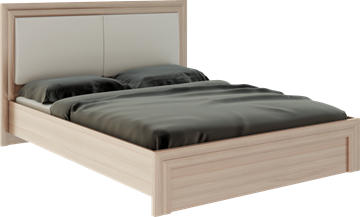 Спальная кровать Глэдис М31 (Шимо светлый/Белый текстурный) в Черкесске