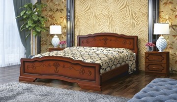 Спальная кровать Карина-6 (Орех) 90х200 в Черкесске