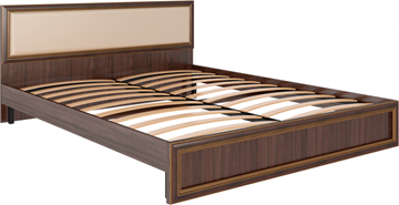 Двуспальная кровать Беатрис М10 с мягким изголовьем (Орех Гепланкт) в Черкесске