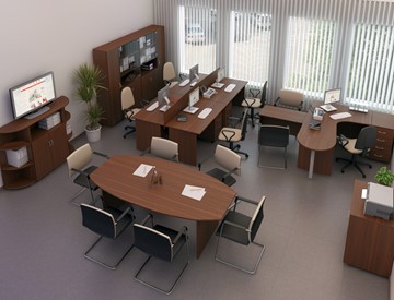 Комплект офисной мебели Комфорт №3 (французский орех) в Черкесске
