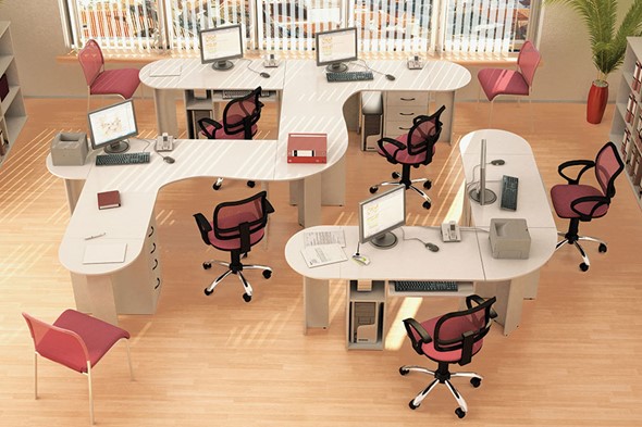 Офисный комплект мебели Классик для 5 сотрудников в Черкесске - изображение