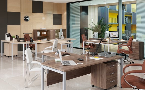 Набор мебели в офис Xten S 1 - один стол с приставным брифингом в Черкесске - изображение