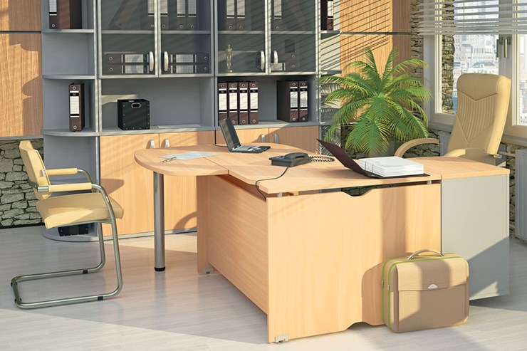 Офисный комплект мебели Милан для руководителя отдела в Черкесске - изображение