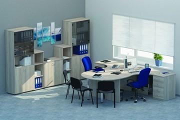 Офисный набор мебели Twin для 2 сотрудников с совмещенными столами в Черкесске - предосмотр