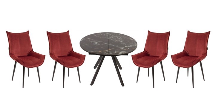 Набор мебели стол Олимп, 4 стула Осло в Черкесске - изображение