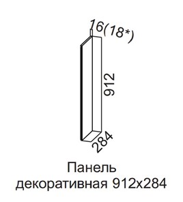 Панель декоративная Вельвет для верхних модулей 912х284 в Черкесске