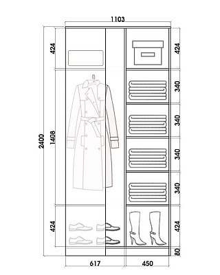 Угловой детский шкаф Хит-У-24-4-77-25, Медвежата, Венге в Черкесске - изображение 2