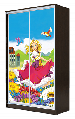 Шкаф 2-х дверный ХИТ 23-4-14-77-11, Принцесса, венге в Черкесске - изображение