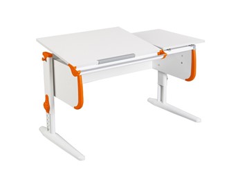Растущий стол 1/75-40 (СУТ.25) белый/белый/Оранжевый в Черкесске - предосмотр