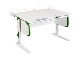 Детский стол-трансформер 1/75-40 (СУТ.25) + Polka_z 1/600 (2шт) белый/серый/Зеленый в Черкесске