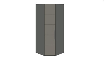Распашной угловой шкаф Наоми, цвет Фон серый, Джут СМ-208.07.06 в Черкесске