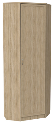 Шкаф распашной 402 угловой со штангой, цвет Дуб Сонома в Черкесске - изображение
