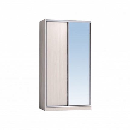 Шкаф 1200 Домашний Зеркало/ЛДСП, Бодега Светлый в Черкесске - изображение