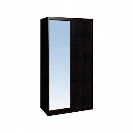 Шкаф 2-х дверный 1200 Домашний Зеркало/ЛДСП, Венге в Черкесске - изображение