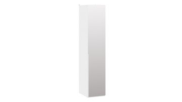 Шкаф для белья с 1 зеркальной дверью Порто (580) СМ-393.07.002 (Белый жемчуг/Белый жемчуг) в Черкесске