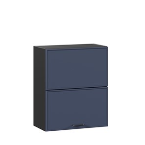Шкаф кухонный горизонтальный 600 комбинированный Индиго ЛД 298.970.000.167, Чёрный/Тёмно-синий в Черкесске