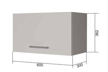 Шкаф навесной В360, Белое гладкое Ламарти/Антрацит в Черкесске