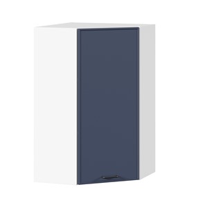Шкаф кухонный угловой высокий Индиго ЛД 298.620.000.117, Белый/Тёмно-синий в Черкесске