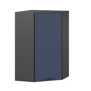 Шкаф кухонный угловой высокий Индиго ЛД 298.620.000.159, Чёрный/Тёмно-синий в Черкесске