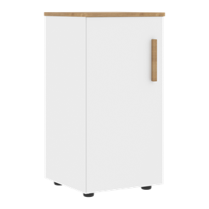 Низкий шкаф колонна с левой дверью FORTA Белый-Дуб Гамильтон FLC 40.1 (L) (399х404х801) в Черкесске