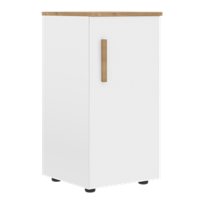 Шкаф колонна низкий с глухой правой дверью FORTA Белый-Дуб Гамильтон FLC 40.1 (R) (399х404х801) в Черкесске