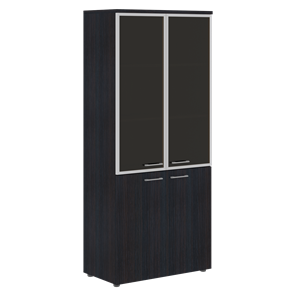 Шкаф комбинированный с дверьми в алюминиевой рамке и топом XTEN Дуб Юкон XHC 85.7  (850х410х1930) в Черкесске