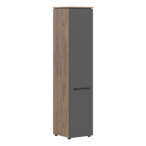 Шкаф колонка  высокий с глухой дверью MORRIS TREND Антрацит/Кария Пальмира MHC 42.1 (429х423х1956) в Черкесске