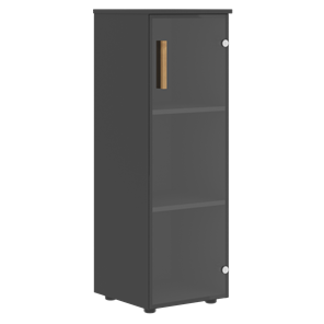 Шкаф колонна средний со стеклянной правой дверью FORTA Черный ГрафитFMC 40.2 (R) (399х404х801) в Черкесске
