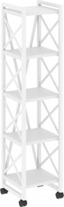 Стеллаж подкатной Loft VR.L-MST.K-5.4, Белый/Белый металл в Черкесске