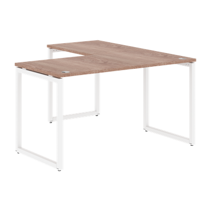 Письменный стол угловой левый XTEN-Q Дуб-сонома- белый XQCT 1415 (L) (1400х1500х750) в Черкесске - изображение