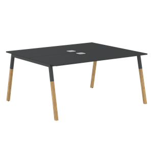 Переговорный стол FORTA Черный Графит-Черный Графит-Бук FWST 1513 (1580x1346x733) в Черкесске