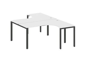 Офисный стол на металлокаркасе Metal System БП.РАС-СА-2.4 Белый/Антрацит в Черкесске