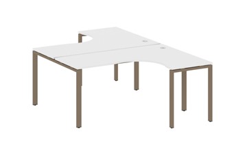 Письменный стол Metal System БП.РАС-СА-2.4 Белый/Мокко в Черкесске