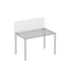 Экран для стола 120 на белом металлокаркасе фронтальный Комфорт КФ, белый премиум (120x45x1.8) К.Б 841 в Черкесске