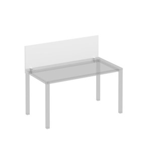 Экран для стола 140 на белом металлокаркасе Комфорт КФ, белый премиум (140x45x1.8) К.Б 842 в Черкесске