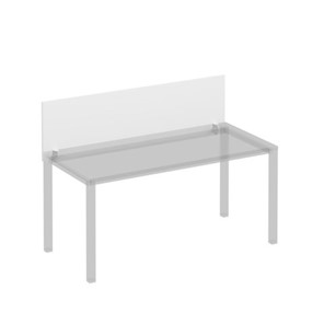 Экран для стола 160 на белом каркасе с кронштейнами Комфорт КФ, белый премиум (160x45x1.8) К.Б 843 в Черкесске