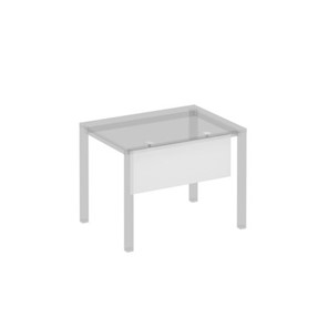 Экран стола защитный (ДСП) с кронштейнами для стола 100 на белом металлокаркасе Комфорт КФ, белый премиум (85x3.2x1.8) К.Б1 810 в Черкесске