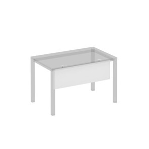 Экран стола защитный (ДСП) с кронштейнами для стола 120 на белом металлокаркасе Комфорт КФ, белый премиум (120x3.2x1.8) К.Б1 812 в Черкесске