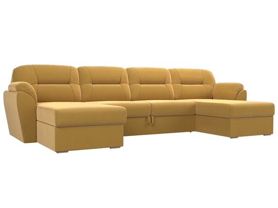 П-образный диван Бостон, Желтый (микровельвет) в Черкесске - изображение