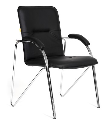Офисное кресло CHAIRMAN 850 Экокожа Terra 118 черная в Черкесске - изображение