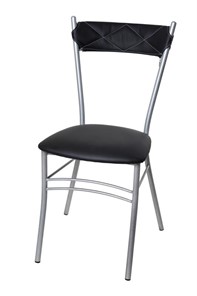 Кухонный стул Бистро Софт СРП-080С Эмаль, с мягкой спинкой Экотекс черный в Черкесске